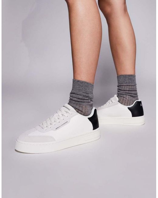 ARMANI EXCHANGE Black Logo Sneakers