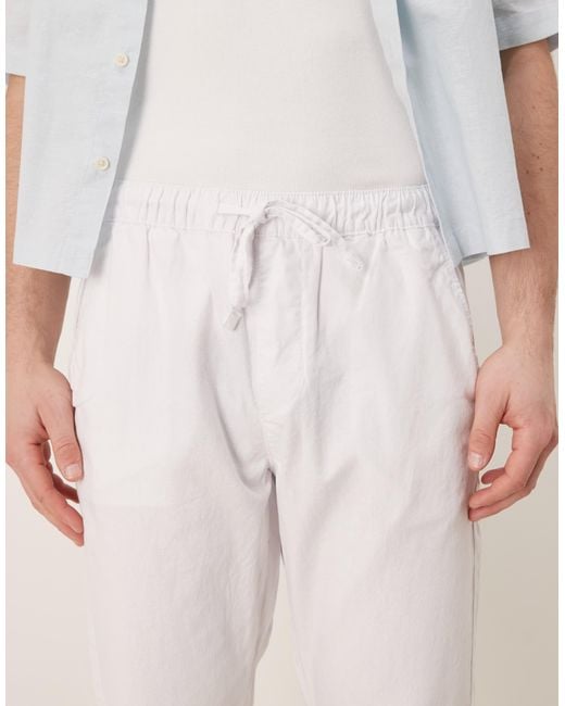 ASOS Gray Slim Linen Blend Pants for men