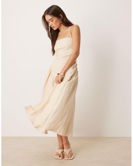 Nobody's Child Natural Lupin Structured Midi Dress