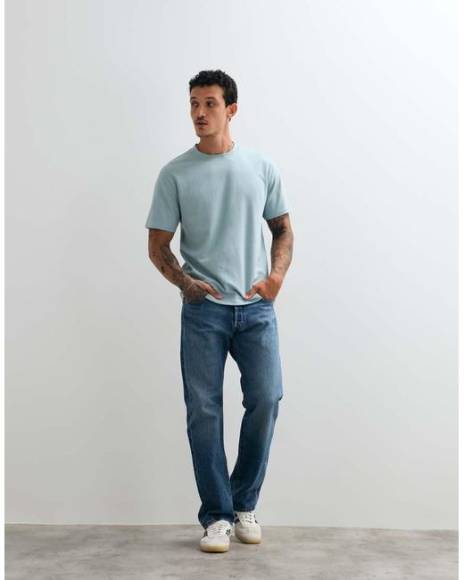 Hollister Blue Relaxed Fit T-shirt for men