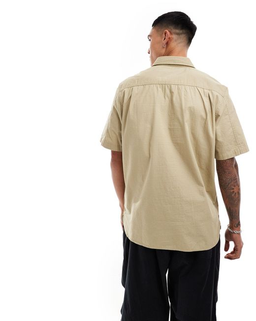 Chemise à manches courtes en tissu ripstop - beige Timberland pour homme en coloris Natural