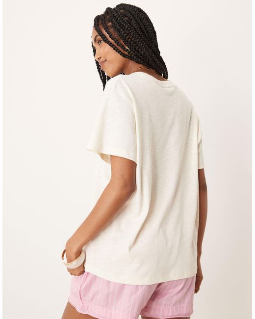 ASOS Pink Slubby Regular Fit T-shirt