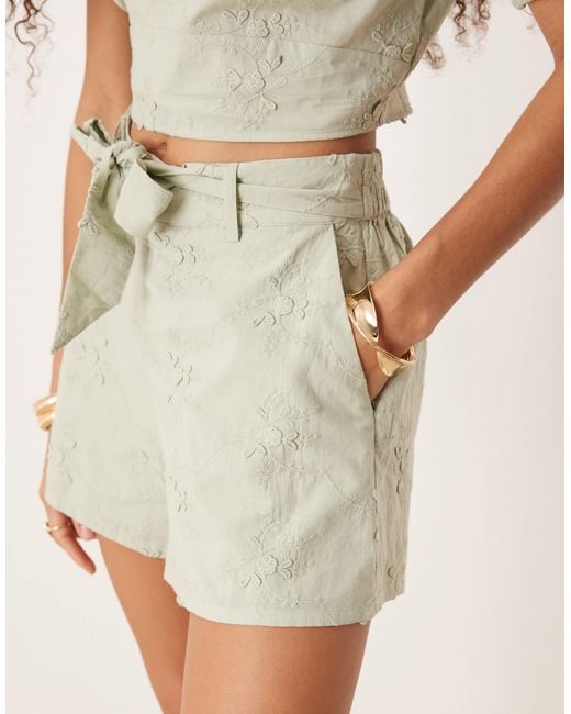 ASOS Natural Pull On Dad Shorts