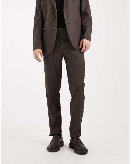 Mango Brown Milan Slim Fit Tailored Trouser Co-Ord for men