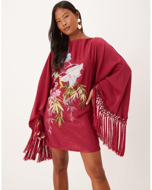 ASOS Red Asos design petite – langärmliges minikleid