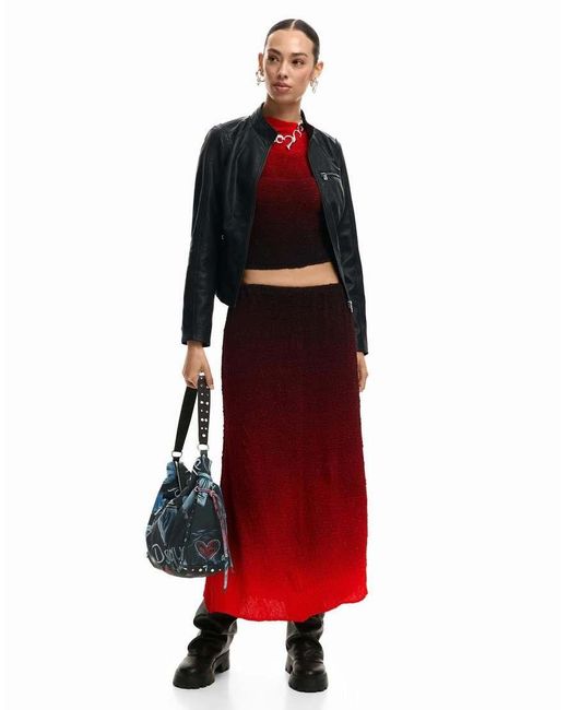Desigual Red Gradient Blouse