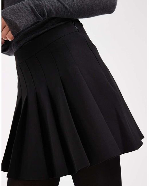ASOS Black Pleated Mini Skirt