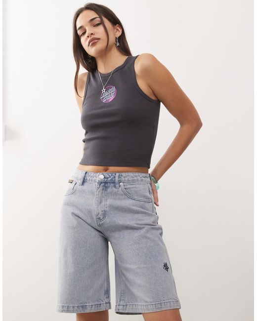 Santa Cruz Purple – flutter flash – loose-fit-jeans-shorts