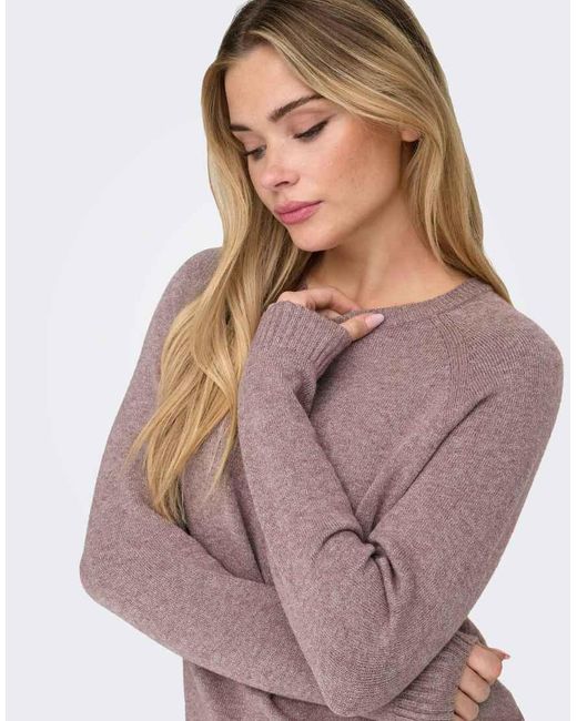 ONLY Purple Knitted Pullover