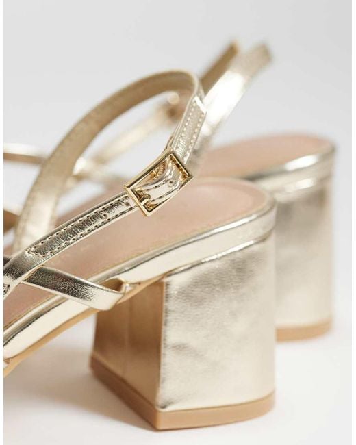 New Look White Multistrap Block Heeled Sandal