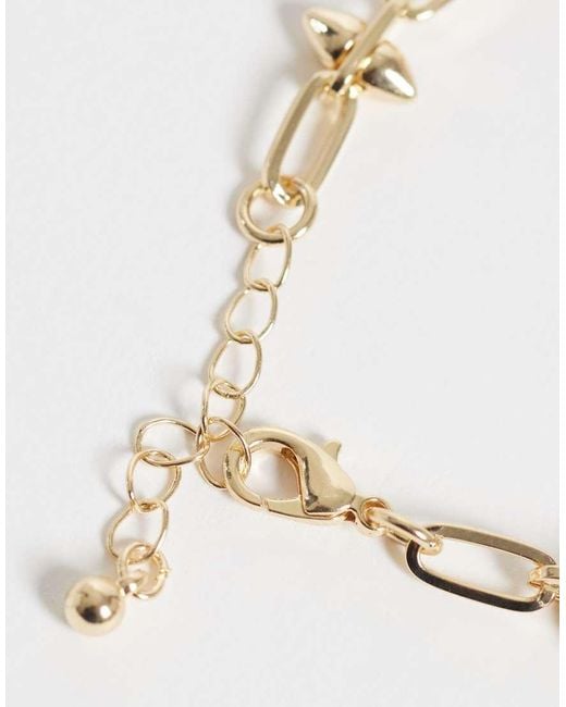 Reclaimed Vintage Metallic Unisex Chain Link Bracelet