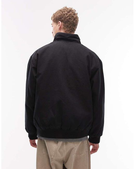 Carhartt Blue Ravon Funnel Neck Zip Through Jacket for men
