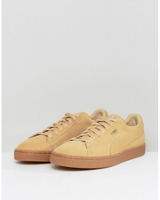 PUMA Suede Gum Sole Trainers In Tan 36324219 for Men Lyst UK