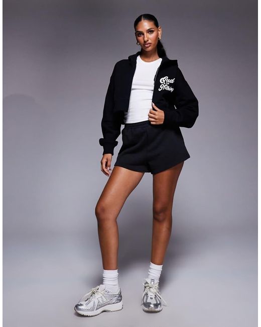 Good For Nothing Blue Cropped Zip Through Hoodie