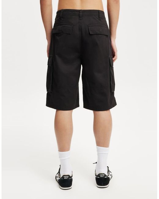 Cotton On Black Baggy Cargo Short for men