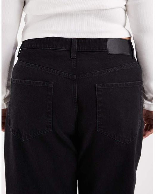 ASOS White Asos Design Curve High Rise Relaxed Roll Up Jeans