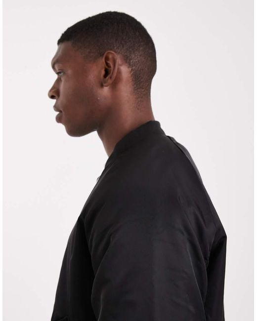 Jack & Jones Blue Bomber With Contrast Lining for men
