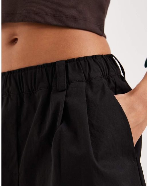 JJXX Black Twill Shorts With Elasticated Waist