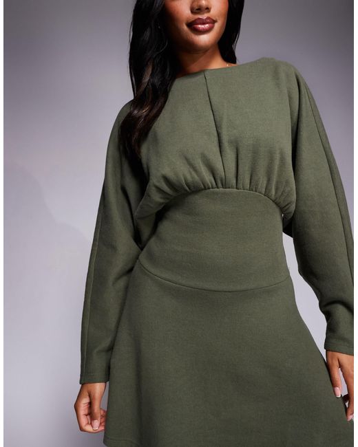 ASOS Green – superweiches blouson-minikleid