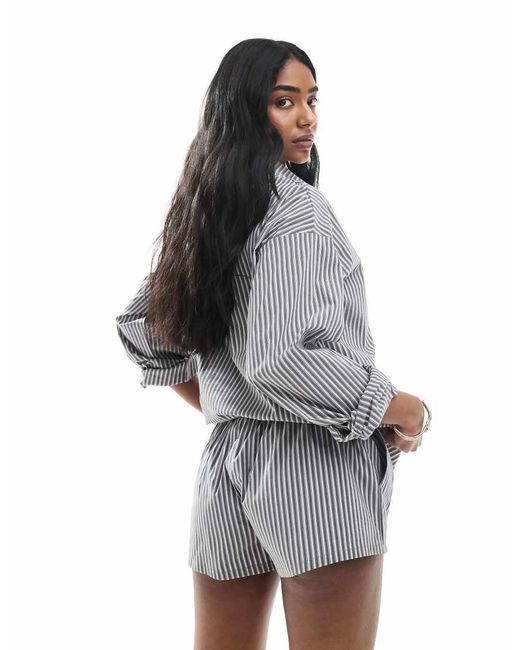 Daisy Street Gray Pull On Boxer Style Short