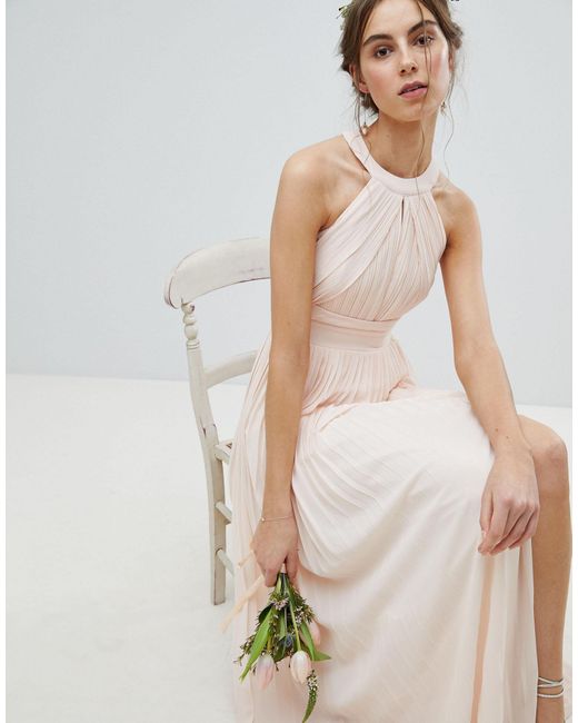 tfnc tall pleated maxi bridesmaid dress