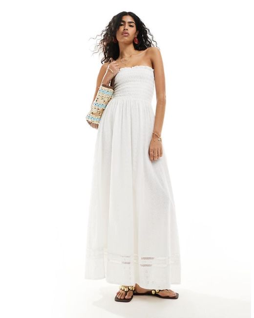 Vestito Da Mare Lungo A Fascia di Iisla & Bird in White