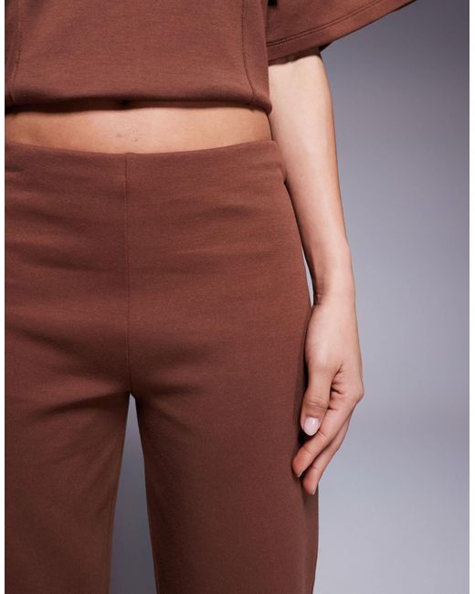 Pantalon ample d'ensemble en tissu interlock ASOS en coloris Purple