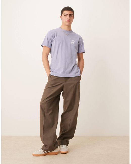 Abercrombie & Fitch Purple Motif Back Print Classic T-shirt for men