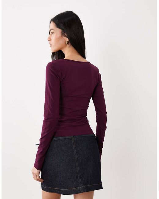 Cotton On Red Hold Me Long Sleeve Top