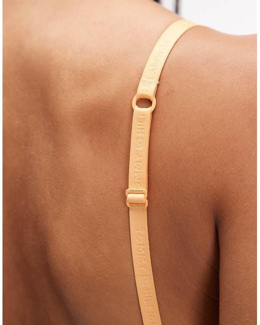 Tommy Hilfiger Orange Microfiber Lace Unlined Triangle Bra