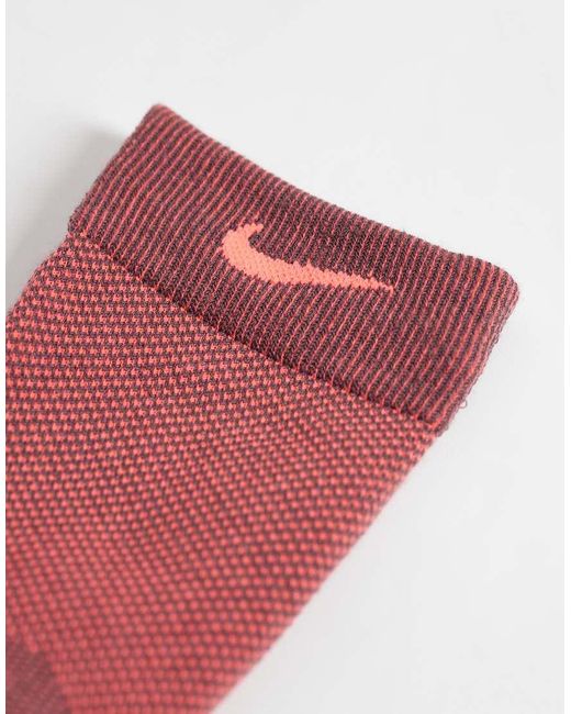 Nike Red Running 1 Pack Crew Socks for men