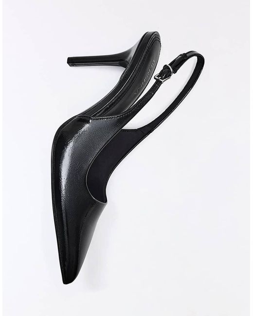 Bershka White High-heel Slingback Shoes