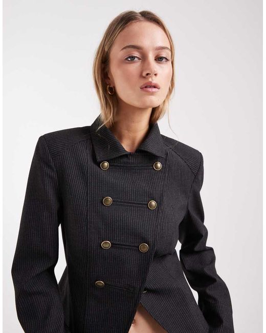 ASOS Blue Shrunken Drummer Style Jacket