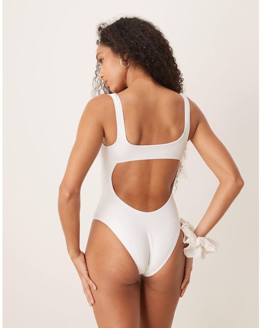 Free Society White Cut Out Swimsuit