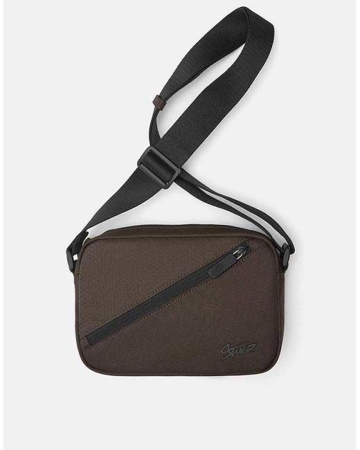Pull&Bear Black Stwd Cossbody Bag for men