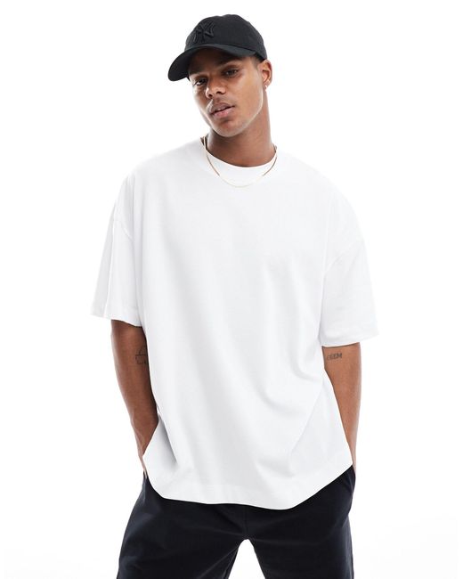 ASOS 4505 White Back Graphic Oversized T-shirt With Quick Dry for men