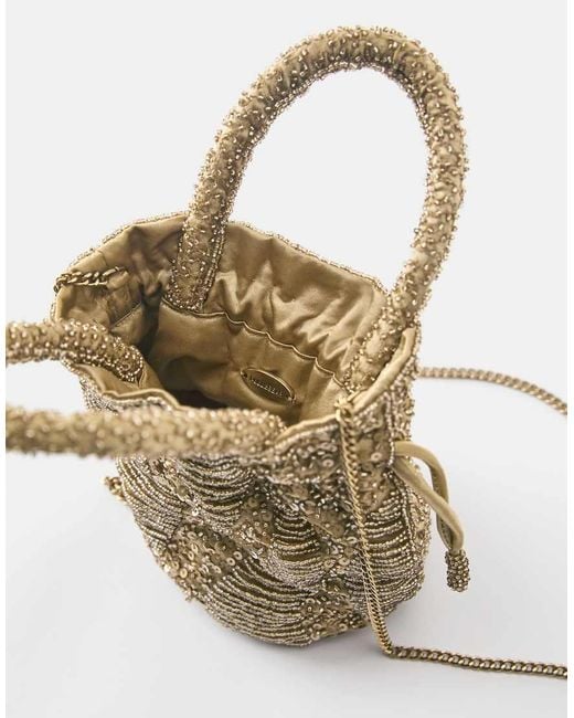 Pull&Bear Metallic Beaded Bag