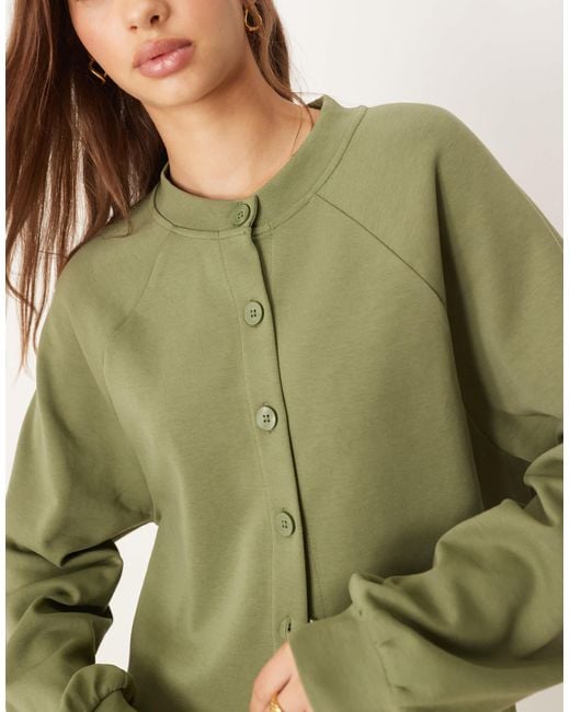 ASOS Green Interlock Cardigan