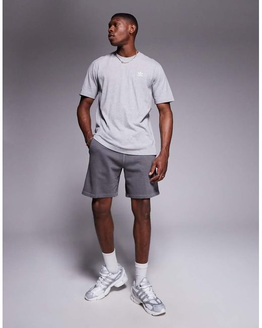 Adidas Originals Gray Trefoil Essentials T-Shirt for men