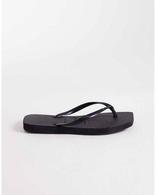 Havaianas Blue Slim Square Toe Flip Flops