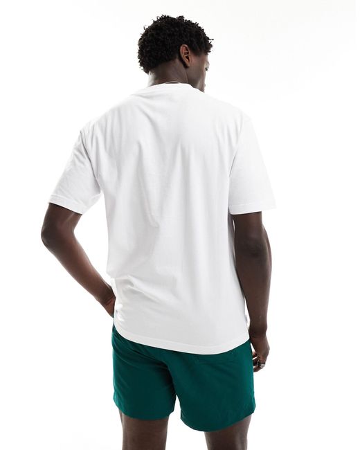 Parlez White Embroidered Logo Short Sleeve T-shirt for men