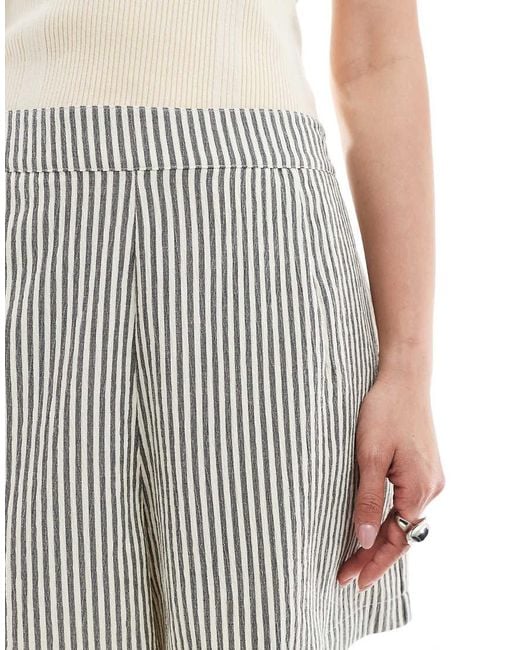ASOS White Textured Flippy Shorts