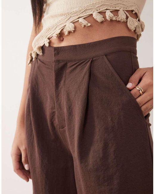 ASOS Natural Linen Look Tailored Bermuda Short