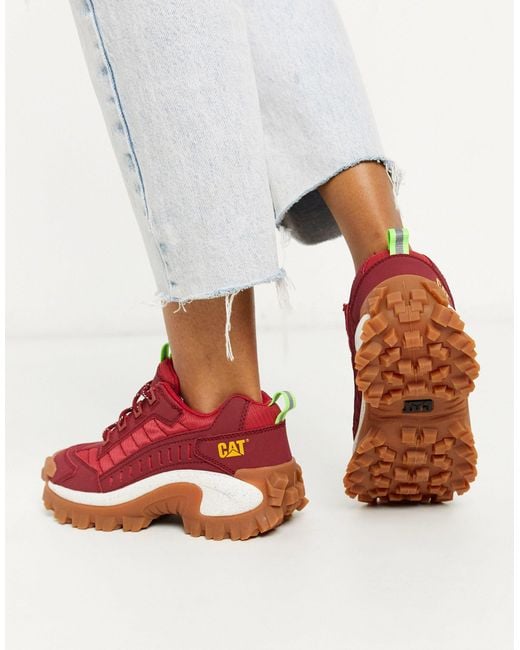 Caterpillar Red Cat Intruder Chunky Sneakers