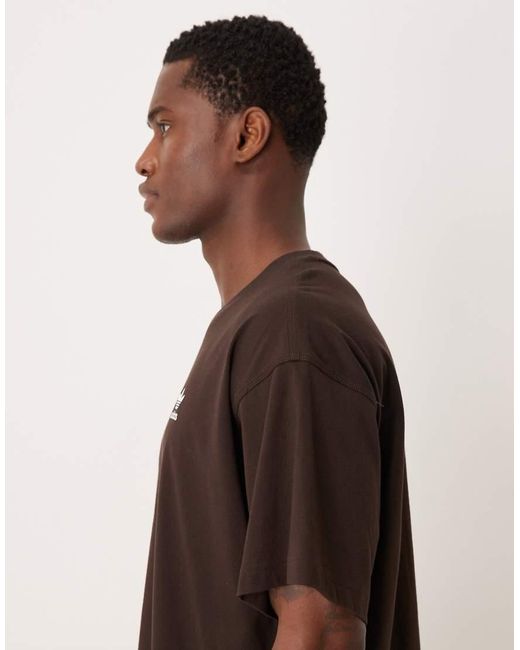 Adidas Originals Brown Essential Oversized T-shirt for men