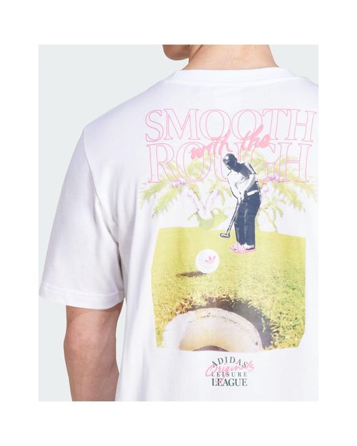 Adidas Originals White Leisure League Golf T-shirt for men