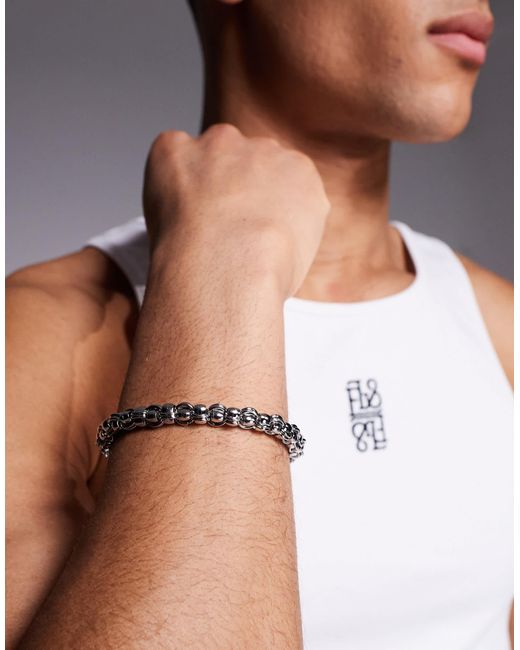 Bracelet chaîne à maillons chunky en acier inoxydable étanche ASOS pour homme en coloris Multicolor