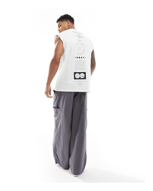 ASOS White Oversized Vest for men