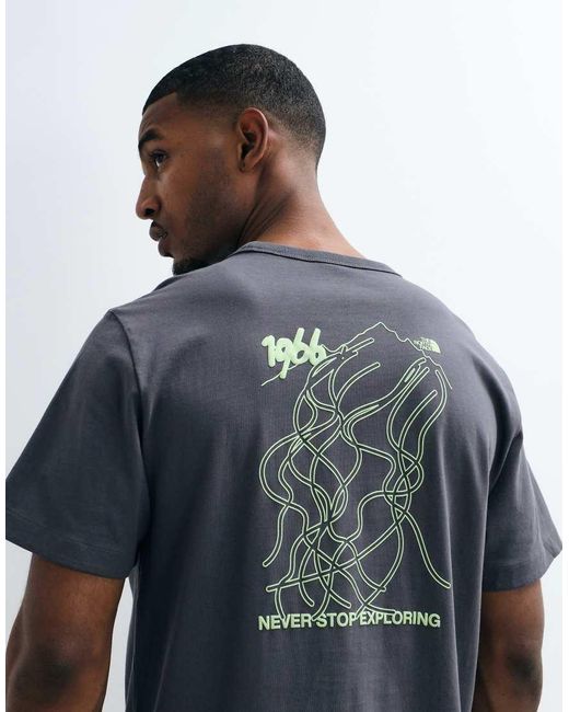 The North Face Gray Nse Slopes Graphic T-shirt for men
