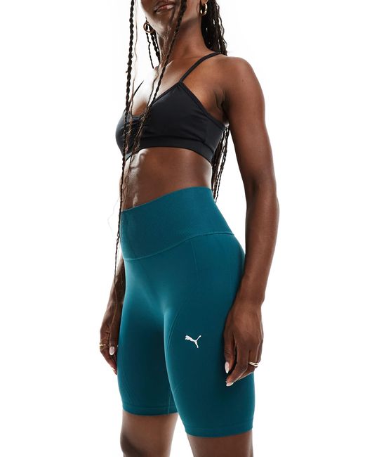 PUMA Blue Shapeluxe High-waisted Shorts